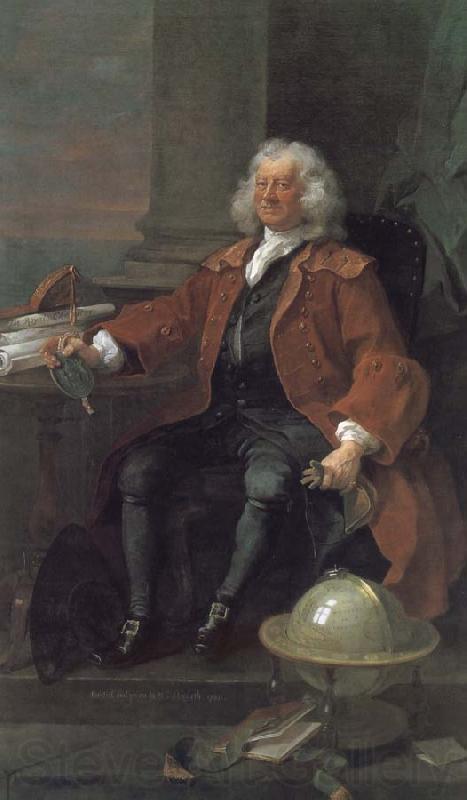 William Hogarth Colum captain France oil painting art